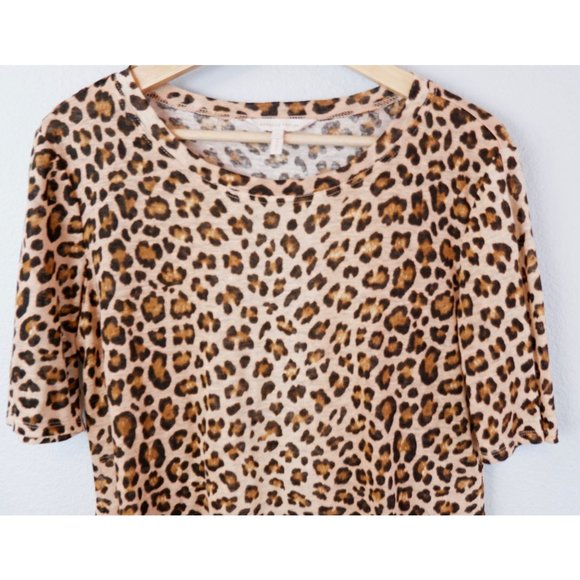 Rebecca Taylor Animal Print Linen Short Sleeve Blouse, size small - Picture 3 of 9